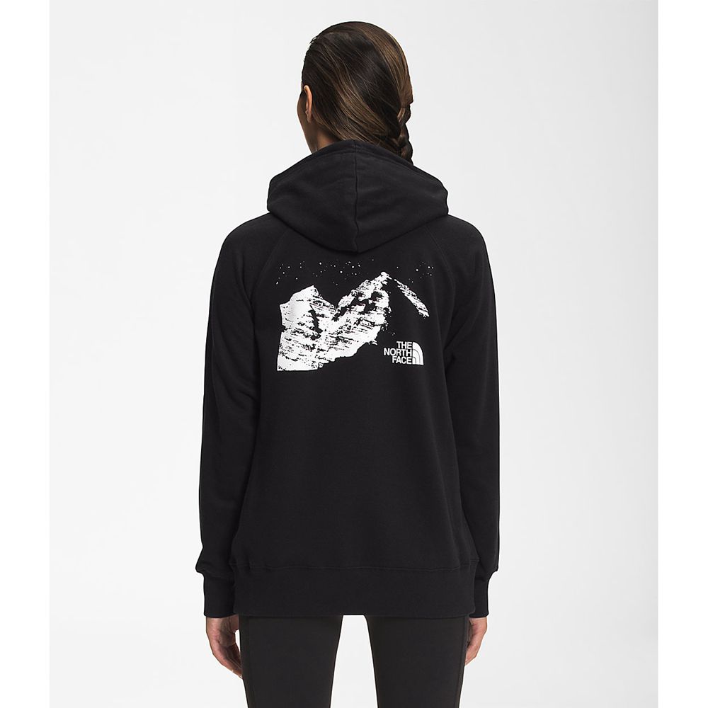 The North Face Hoodie Womens Australia - The North Face Snowy Mountain Black Mountain (KQR-236175)